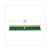 Boardwalk® Floor Broom Head, 3" Green Flagged Recycled PET Plastic Bristles, 24" Brush (BWK20724) Each