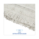 Boardwalk® Disposable Dust Mop Head w/Sewn Center Fringe, Cotton/Synthetic, 36w x 5d, White (BWK1636) Each