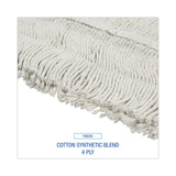 Boardwalk® Disposable Cut End Dust Mop Head, Cotton/Synthetic, 24w x 5d, White (BWK1624) Each