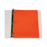 C-Line® Two-Pocket Heavyweight Poly Portfolio Folder, 3-Hole Punch, 11 x 8.5, Orange, 25/Box (CLI33932BX) Box of 25