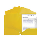 C-Line® Two-Pocket Heavyweight Poly Portfolio Folder, 3-Hole Punch, 11 x 8.5, Yellow, 25/Box (CLI33936BX) Box of 25