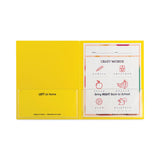 C-Line® Classroom Connector Folders, 11 x 8.5, Yellow, 25/Box (CLI32006) Box of 25