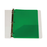 C-Line® Two-Pocket Heavyweight Poly Portfolio Folder, 3-Hole Punch, 11 x 8.5, Green, 25/Box (CLI33933BX) Box of 25