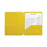 C-Line® Two-Pocket Heavyweight Poly Portfolio Folder, 3-Hole Punch, 11 x 8.5, Yellow, 25/Box (CLI33936BX) Box of 25
