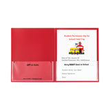 C-Line® Classroom Connector Folders, 11 x 8.5, Red, 25/Box (CLI32004) Box of 25