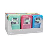 C-Line® Storage Box, 5.43 x 8.25 x 2.43, Seafoam Green, Seaside Blue, Sunset Red, Sunny Yellow, 12/Carton (CLI48500DS) Case of 12