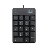 Adesso Spill-Resistant 18-Key Numeric Keypad, Black (ADEAKB601UB) Each