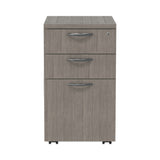 Alera® Alera Valencia Series Mobile Pedestal File, Left/Right, 3-Drawer: Box/Box/File, Legal/Letter, Gray, 15.88 x 20.5 x 28.39 (ALEVA572816GY) Each
