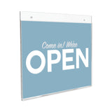 deflecto® Classic Image Wall-Mount Sign Holder, Landscape, 11 x 8.5, Clear (DEF68301) Each
