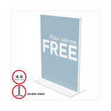 deflecto® Classic Image Double-Sided Sign Holder, 8.5 x 11 Insert, Clear (DEF69201) Each