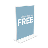 deflecto® Classic Image Double-Sided Sign Holder, 8.5 x 11 Insert, Clear (DEF69201) Each