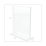 deflecto® Classic Image Double-Sided Sign Holder, 8.5 x 11 Insert, Clear (DEF69201) Each