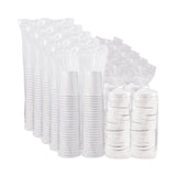 SOLO® Flexstyle Double Poly Food Combo Packs, 32 oz, White, Paper, 25 Cups and 25 Lids/Pack, 10 Packs/Carton (SCCKHB32A) 250 Containers/Lids per Case