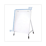 Flipside Adjustable Dry Erase Board, 27.5 x 32, White Surface, Silver Aluminum Frame (FLP51000) Each