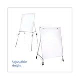 Flipside Adjustable Dry Erase Board, 27.5 x 32, White Surface, Silver Aluminum Frame (FLP51000) Each