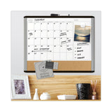 U Brands 3N1 Magnetic Mod Dry Erase Board, Monthly Calendar, 20 x 16, White Surface, Gray/Black Plastic Frame (UBR388U0001) Each