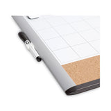 U Brands 3N1 Magnetic Mod Dry Erase Board, Monthly Calendar, 20 x 16, White Surface, Gray/Black Plastic Frame (UBR388U0001) Each