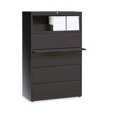 Hirsh Industries® Lateral File Cabinet, 5 Letter/Legal/A4-Size File Drawers, Charcoal, 36 x 18.62 x 67.62 (HID16068) Each