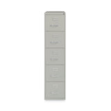 Alera® Five-Drawer Economy Vertical File, Letter-Size File Drawers, 15" x 26.5" x 61.37", Light Gray (ALEHVF1562LG) Each