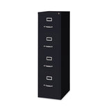Alera® Four-Drawer Economy Vertical File, Letter-Size File Drawers, 15" x 22" x 52", Black (ALEHVF152252BL) Each