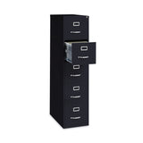 Alera® Five-Drawer Economy Vertical File, Letter-Size File Drawers, 15" x 26.5" x 61.37", Black (ALEHVF1562BL) Each