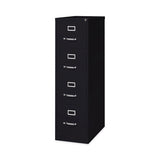 Alera® Four-Drawer Economy Vertical File, Letter-Size File Drawers, 15" x 26.5" x 52", Black (ALEHVF152652BL) Each