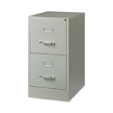 Alera® Two-Drawer Economy Vertical File, Letter-Size File Drawers, 15" x 22" x 28.37", Light Gray (ALEHVF152229LG) Each