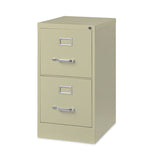 Alera® Two-Drawer Economy Vertical File, Letter-Size File Drawers, 15" x 22" x 28.37", Putty (ALEHVF152229PY) Each