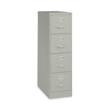 Alera® Four-Drawer Economy Vertical File, Letter-Size File Drawers, 15" x 26.5" x 52", Light Gray (ALEHVF152652LG) Each