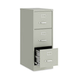 Alera® Three-Drawer Economy Vertical File, Letter-Size File Drawers, 15" x 22" x 40.19", Light Gray (ALEHVF1541LG) Each