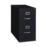 Alera® Two-Drawer Economy Vertical File, Letter-Size File Drawers, 15" x 26.5" x 28.37", Black (ALEHVF152629BL) Each