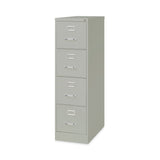 Alera® Four-Drawer Economy Vertical File, Letter-Size File Drawers, 15" x 26.5" x 52", Light Gray (ALEHVF152652LG) Each