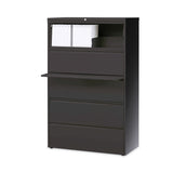 Hirsh Industries® Lateral File Cabinet, 5 Letter/Legal/A4-Size File Drawers, Charcoal, 36 x 18.62 x 67.62 (HID16068) Each