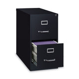 Alera® Two-Drawer Economy Vertical File, Letter-Size File Drawers, 15" x 26.5" x 28.37", Black (ALEHVF152629BL) Each