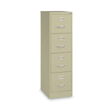 Alera® Four-Drawer Economy Vertical File, Letter-Size File Drawers, 15" x 22" x 52", Putty (ALEHVF152252PY) Each