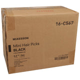 McKesson Mini Hair Pick 5.3 Inch Black Polypropylene (906053_EA) 1/EA