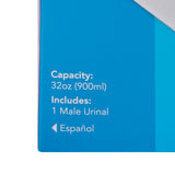 Carex® Male Urinal 32 oz. / 946 mL With Closure Single Patient Use (421043_CS) 6/CS