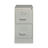 Alera® Two-Drawer Economy Vertical File, Letter-Size File Drawers, 15" x 26.5" x 28.37", Light Gray (ALEHVF152629LG) Each