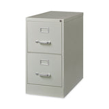 Alera® Two-Drawer Economy Vertical File, Letter-Size File Drawers, 15" x 26.5" x 28.37", Light Gray (ALEHVF152629LG) Each