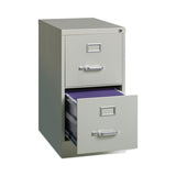 Alera® Two-Drawer Economy Vertical File, Letter-Size File Drawers, 15" x 22" x 28.37", Light Gray (ALEHVF152229LG) Each