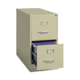 Alera® Two-Drawer Economy Vertical File, Letter-Size File Drawers, 15" x 26.5" x 28.37", Putty (ALEHVF152629PY) Each