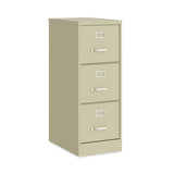 Alera® Three-Drawer Economy Vertical File, Letter-Size File Drawers, 15" x 22" x 40.19", Putty (ALEHVF1541PY) Each
