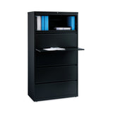 Hirsh Industries® Lateral File Cabinet, 5 Letter/Legal/A4-Size File Drawers, Black, 36 x 18.62 x 67.62 (HID14992) Each