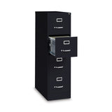 Alera® Four-Drawer Economy Vertical File, Letter-Size File Drawers, 15" x 26.5" x 52", Black (ALEHVF152652BL) Each