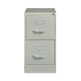 Alera® Two-Drawer Economy Vertical File, Letter-Size File Drawers, 15" x 22" x 28.37", Light Gray (ALEHVF152229LG) Each