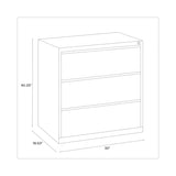 Alera® Lateral File, Three Legal/Letter/A4-Size File Drawers, 30" x 18.62" x 40.25", Putty (ALEHLF3041PY) Each