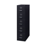 Alera® Five-Drawer Economy Vertical File, Letter-Size File Drawers, 15" x 26.5" x 61.37", Black (ALEHVF1562BL) Each