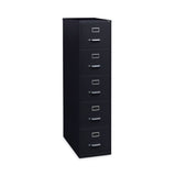 Alera® Five-Drawer Economy Vertical File, Letter-Size File Drawers, 15" x 26.5" x 61.37", Black (ALEHVF1562BL) Each