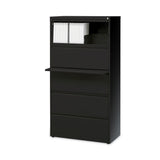 Alera® Lateral File, Five Legal/Letter/A4-Size File Drawers, 30" x 18.62" x 67.62", Black (ALEHLF3067BL) Each