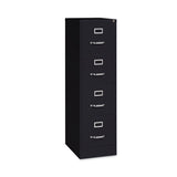 Alera® Four-Drawer Economy Vertical File, Letter-Size File Drawers, 15" x 22" x 52", Black (ALEHVF152252BL) Each